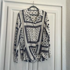 Free people button up blouse